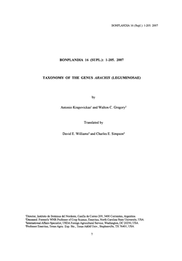 Taxonomy of the Genus Arachis (Leguminosae)