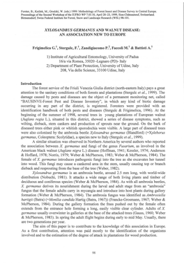 Xylosandrus Germanus and Walnut Disease: an Association New to Europe