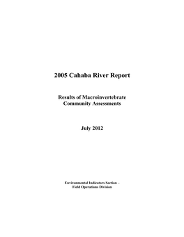 2005 Cahaba River Report