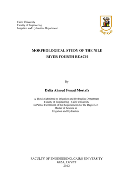 Morphological Study of the Nile River Fourth Reach