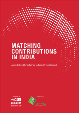Sattva Publications Report ATE Matching Contributions in India