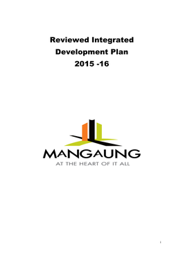 Reviewed Integrated Development Plan 2015 -16