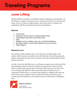 Lever Lifting