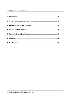 Table of Contents