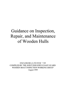 Inspection of Wooden Vessels