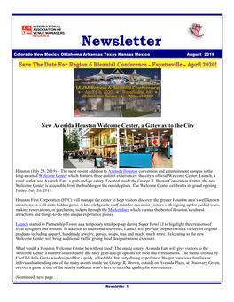 Newsletter Colorado New Mexico Oklahoma Arkansas Texas Kansas Mexico August 2019