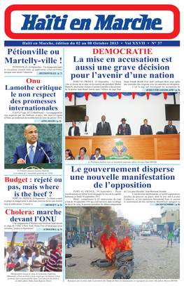 Pétionville Ou Martelly-Ville ! P.1 Le TAF Confirme Donc Le Blocage Même Après L’Entrée En Vigueur De La Loi Sur La Période D’Exercice De Des Fonds Duvalier