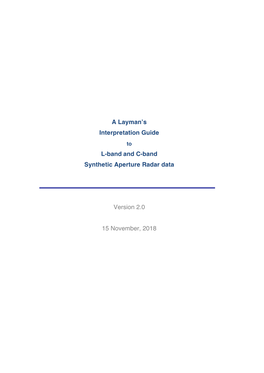 A Layman's Interpretation Guide L-Band and C-Band Synthetic