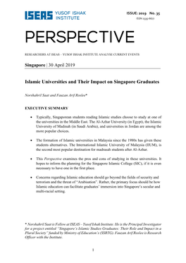 Islamic Universities and Their Impact on Singapore Graduates