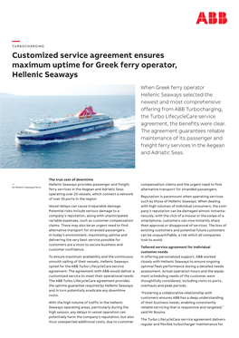 — Customized Service Agreement Ensures Maximum Uptime for Greek