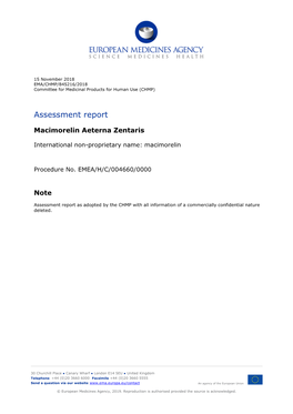 Assessment Report