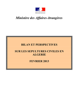 BILAN 2013 Sepulutures Algerie