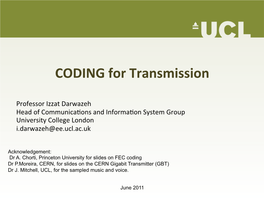 CODING for Transmission