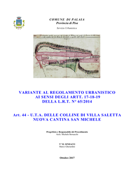 Variante Al Regolamento Urbanistico Ai Sensi Degli Artt