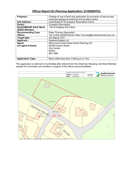 Planning Application 21/00008/FUL