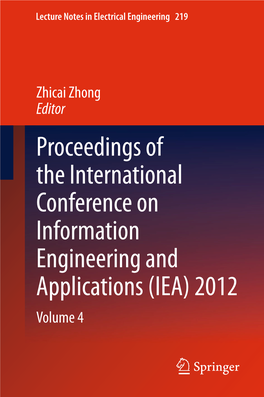 IEA) 2012 Volume 4 Lecture Notes in Electrical Engineering
