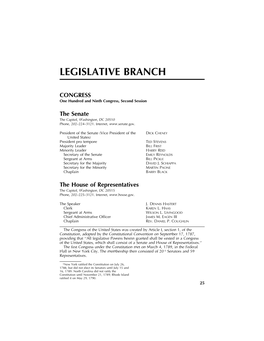 Legislative Branch