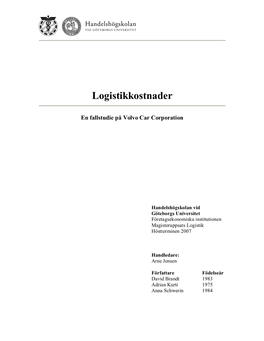 Logistikkostnader