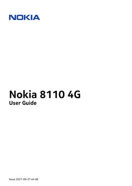 Nokia 8110 4G User Guide