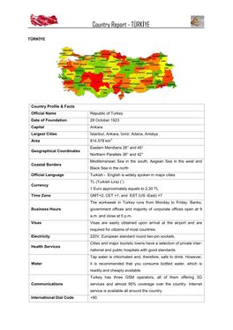 Country Report - TÜRKİYE