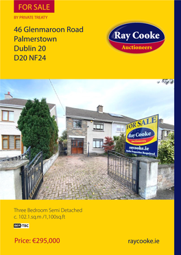 46 Glenmaroon Road Palmerstown Dublin 20 D20 NF24 for SALE