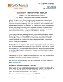 New Secret Door Kits from Rockler