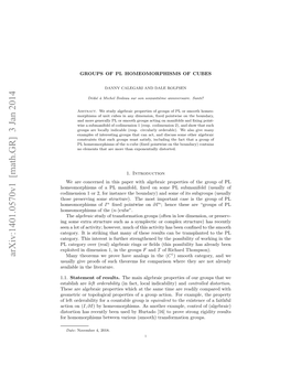 Groups of PL Homeomorphisms of Cubes