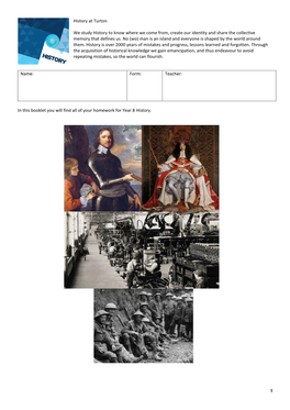 Year 8 History Homework