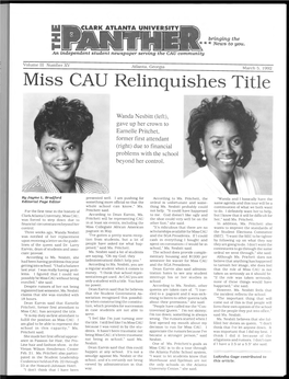 Miss CAU Relinquishes Title