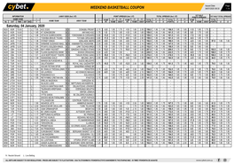 Weekend Basketball Coupon 04/01/2020 08:30 1 / 4