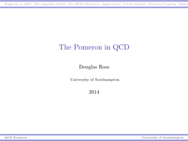 The Pomeron in QCD
