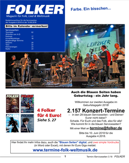 2.157 Konzert-Termine