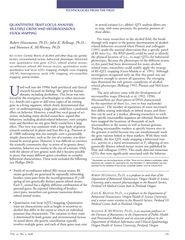 QUANTITATIVE TRAIT LOCUS ANALYSIS: in Several Variants (I.E., Alleles)