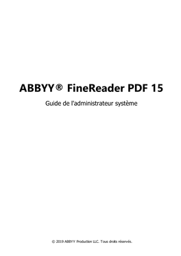 ABBYY® Finereader PDF 15