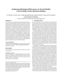 Analyzing Ideological Discourse on Social Media: a Case Study of the Abortion Debate