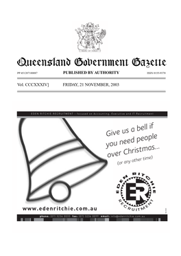 Queensland Government Gazette