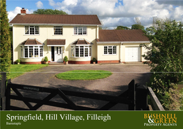 Springfield, Hill Village, Filleigh Barnstaple