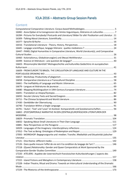 ICLA 2016 – Abstracts Group Session Panels Content Computational Comparative Literature