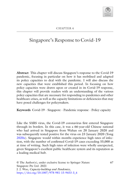 Singapore's Response to Covid-19