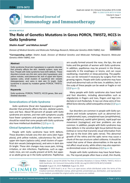 The Role of Genetics Mutations in Genes PORCN, TWIST2, HCCS In