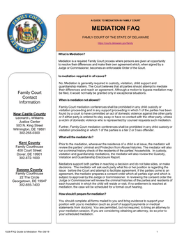 Mediation in Family Court