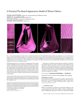 A Practical Ply-Based Appearance Model of Woven Fabrics