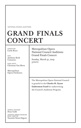 Grand Finals Concert