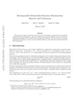 Decomposable Submodular Function Minimization: Discrete And
