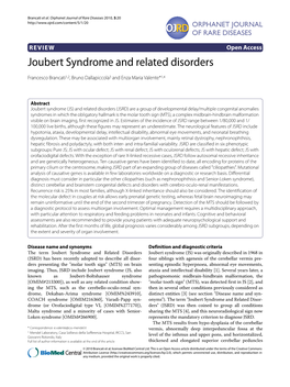 Joubert Syndrome and Related Disorders