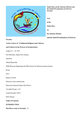 Initial Proclamation of Christ in Melanesia: a Situationer