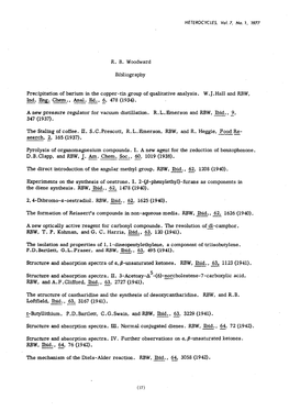 R. B. Woodward Precipitation of Barium in the Copper-Tin Group Of