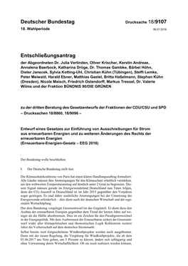Deutscher Bundestag Drucksache 18/9107