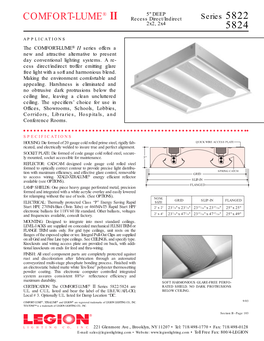 COMFORT-LUME® II Series Offers a New and Attractive Alternative to Present Day Conventional Lighting Systems