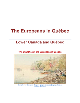 The Churches of the Europeans in Québec